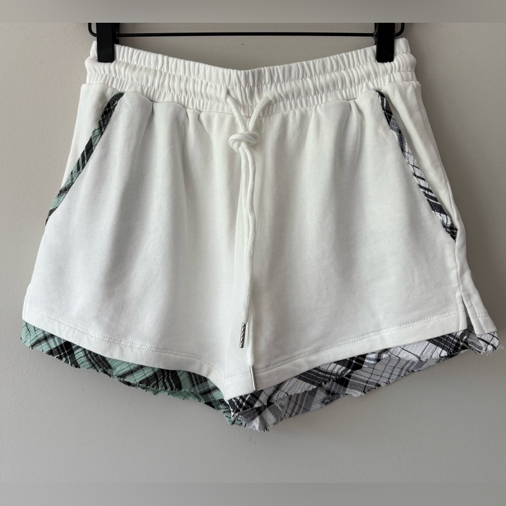 NWT Dance & Marvel Plaid Trim Shorts